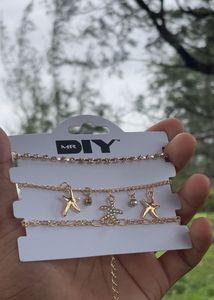 Gold Starfish Anklet Set🩷