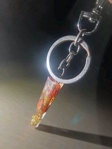 Hand made Floral Resin Keychain