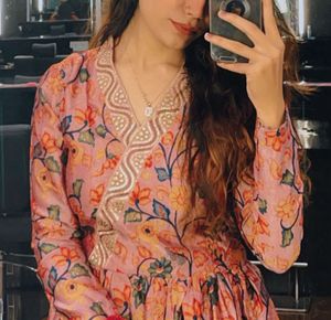 Floral Print 2pc Set (kurta And Pant)