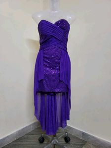 Purple Sequin Party Dress