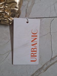 URBANIC SHIRRED BODYCON POLYSTER PLASTIC DRESS