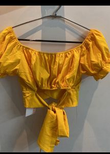 Lace Up Pullower Crop Top💛🍯