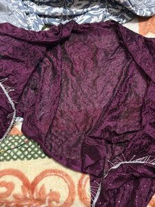 Elegant Purple Sequin Blouse