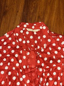 Orange polka dot top
