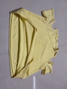 “Honey By Pantaloons” Yelloe Cold Shoulder Top