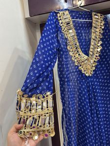Elegant Blue Kurta3 Pc  Set