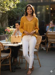✨Glow Up in Gold:The Marigold Blouse is HERE!🍯✨