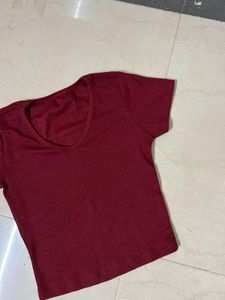 V Neck Crop Top
