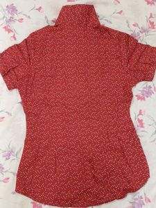 Stylish Red Printed Shirt