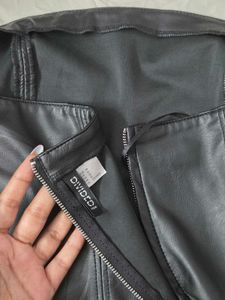 Black Faux Leather Dress