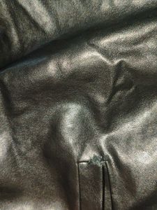 Black Faux Leather Zip-Up Jacket