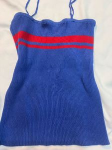 Blue &amp; Red Striped Tank Top