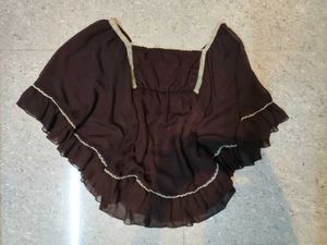 Brown Ruffle Lolita Top