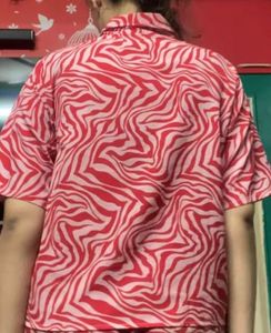 Pink Zebra Print Top