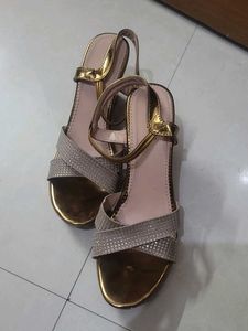 Sparkly Platform Wedge Sandals