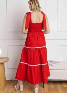Red Tiered Maxi Dress