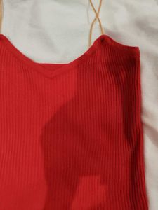 Red Crop Cute Top