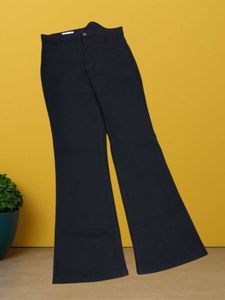 L@100 Size-32 Flared Black Jeans