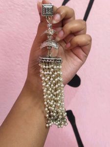 Ethnic Pearl Drop Earrings