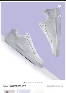 NIKE Ebernon Low Sneakers For Men (White, 9)