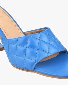 Everqupid Square Toe Quilted Heels