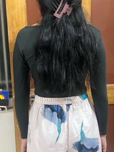 Dark Green Long Sleeve Top