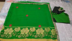 Daily Wear Sari With Stitch Blouse