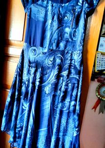 Blue Patterned Dress
