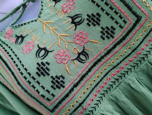 🎀 Casual Green Kurti Top