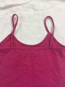 Pink Spaghetti Strap Tank Top