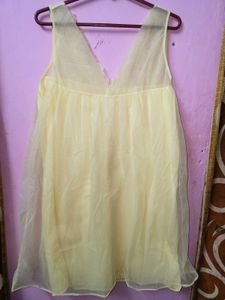 Yellow Lace Detail Lingerie Top