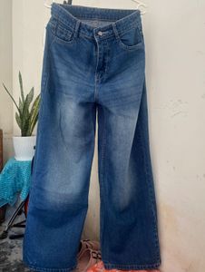 blue Wide Leg denim jeans