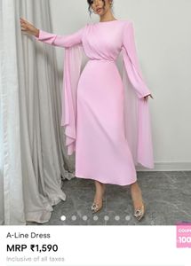 Elegant Pink A-Line Dress
