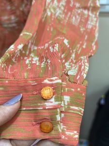Imported Classy Multicoloured Orange Top