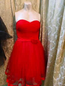 Red Tulle Party Dress