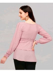 Pink Polka Dot Top