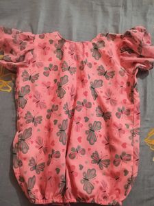 Cute Butterfly Print Top