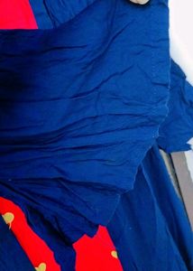 Women's Rayon A-Line Solid Long Kurti with Shrug