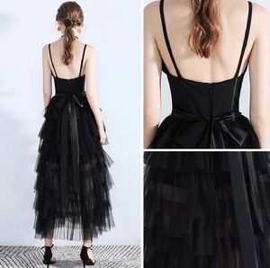 Black Belt Tulle Dress