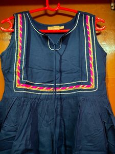 Navy Blue Midi Dress