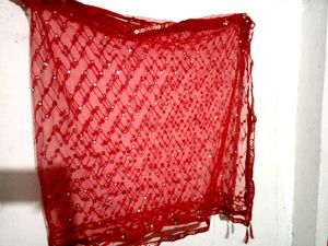 Red Sequin Dupatta