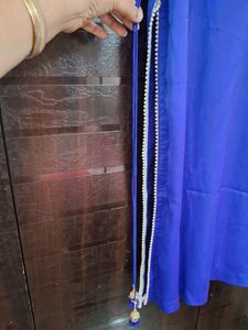 Satin Kurta With Pearl Lace