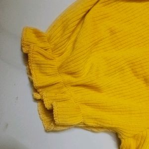 Mustard yellow crop top