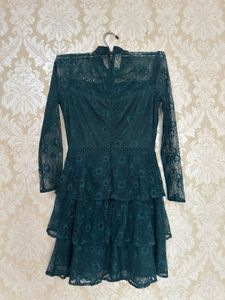Emerald Green Lace Dress
