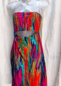 3281. Vibrant Cutout Bodycon Mini Dress