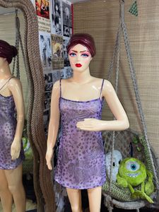 Purple Animal Print Mini Dress