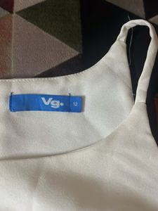 White Zipper Back Tank