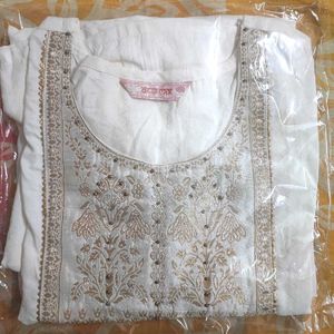 White New Kurti 2Xl Size