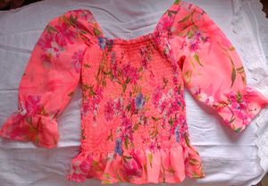 Pink Streachable Top