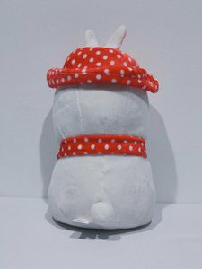 Cute Plushie with Polka Dot Scarf &amp; Beret